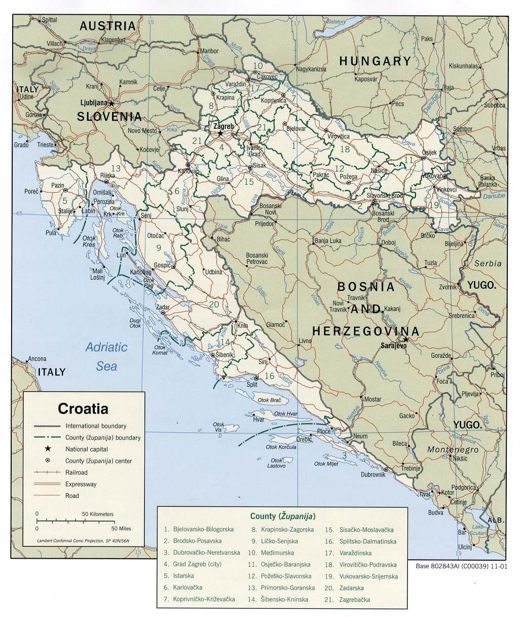 marina croati mappa