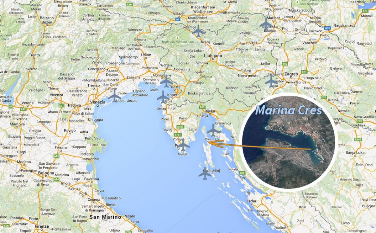 cres croazia mappa