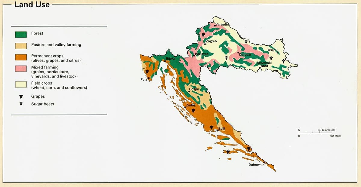 mappa della croazia clima