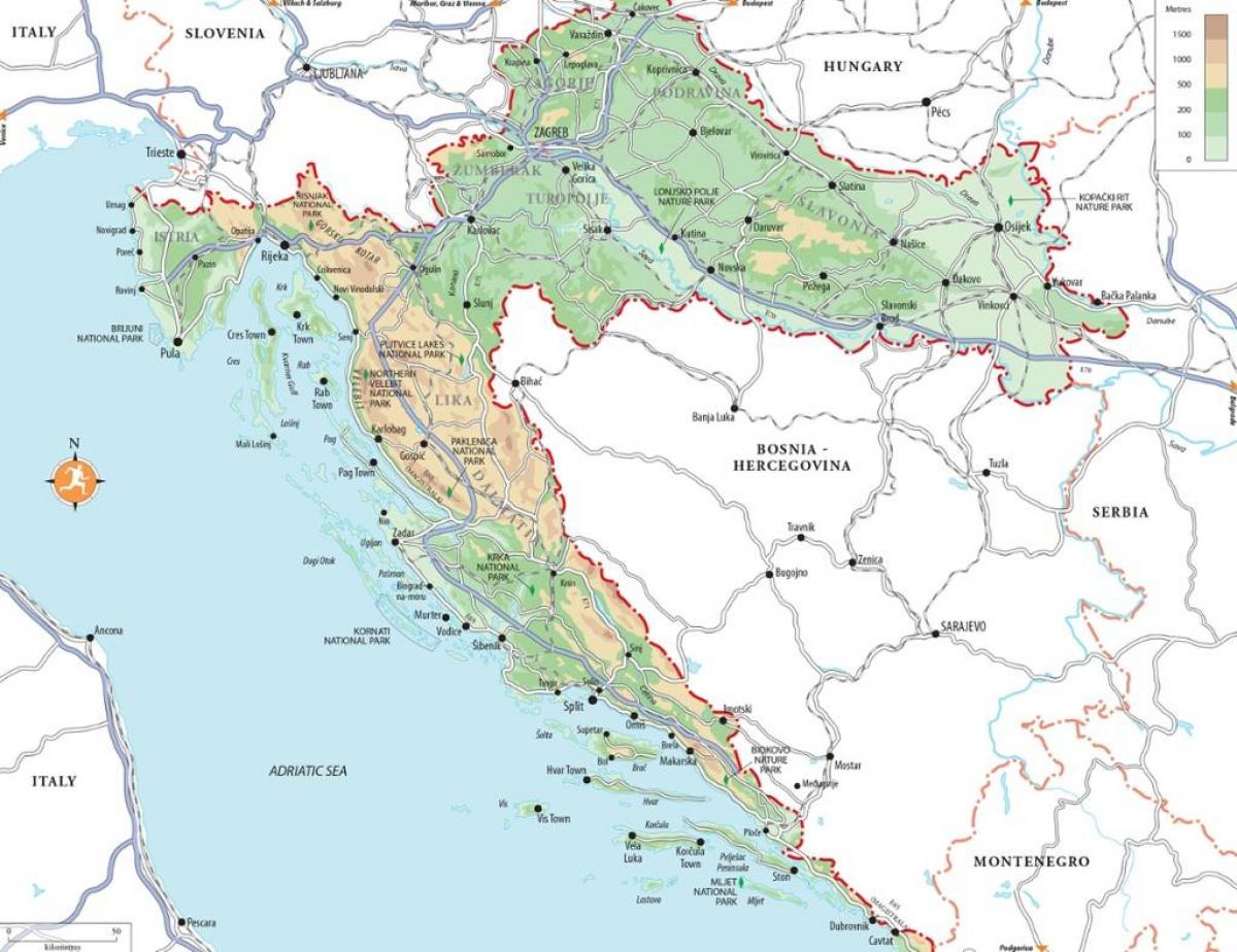 spalato, in croazia spiagge mappa
