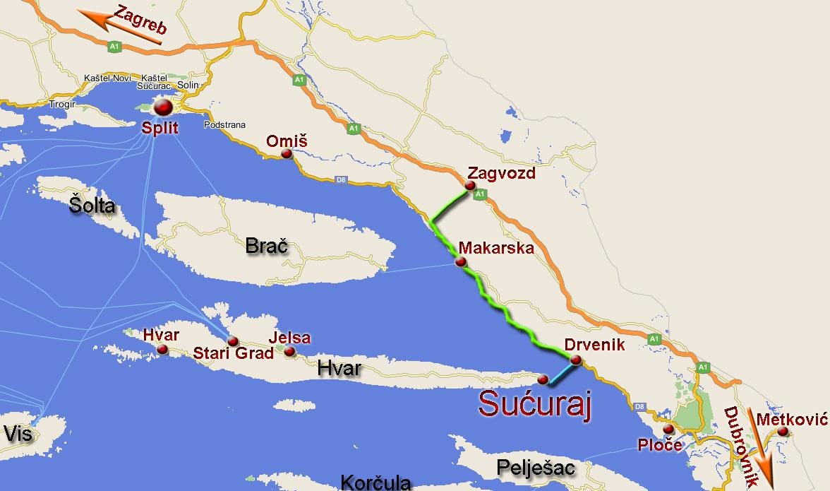 mappa omis, croazia