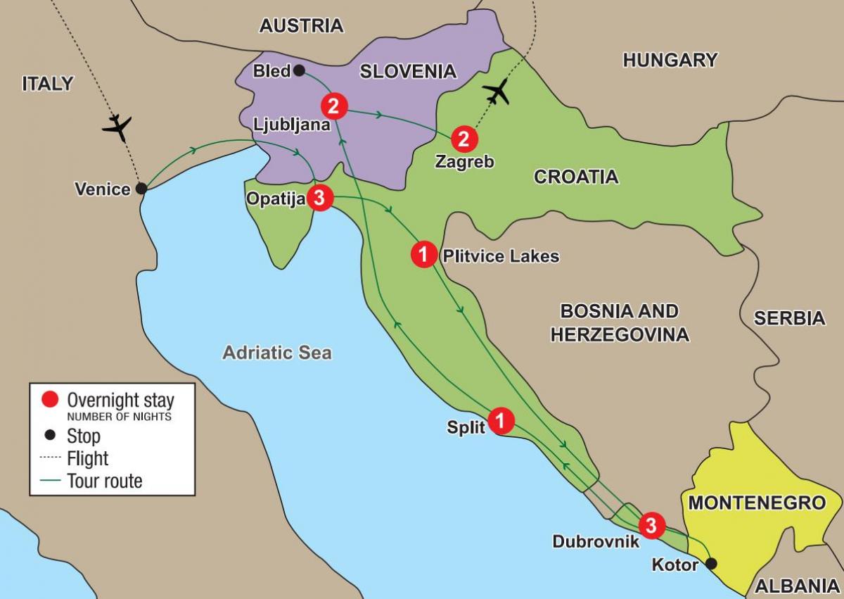 mappa di opatija, croazia