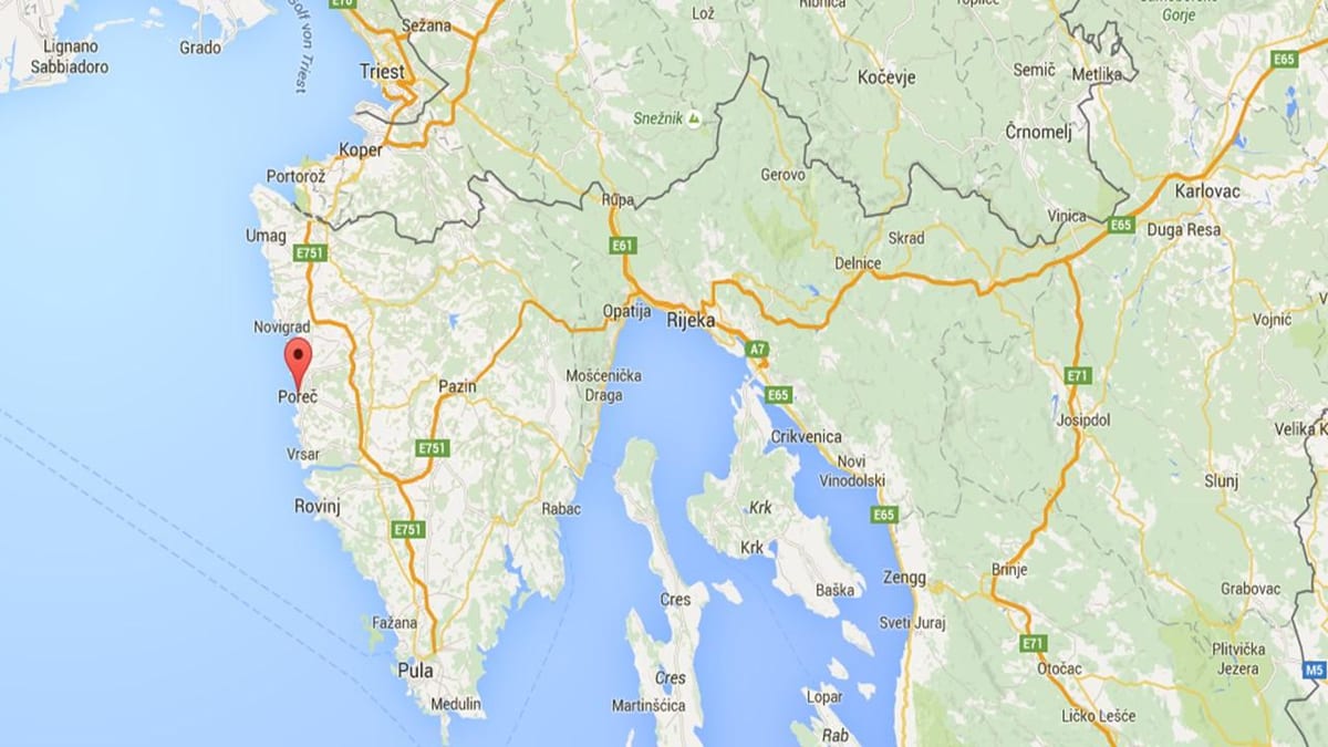mappa di porec, croazia