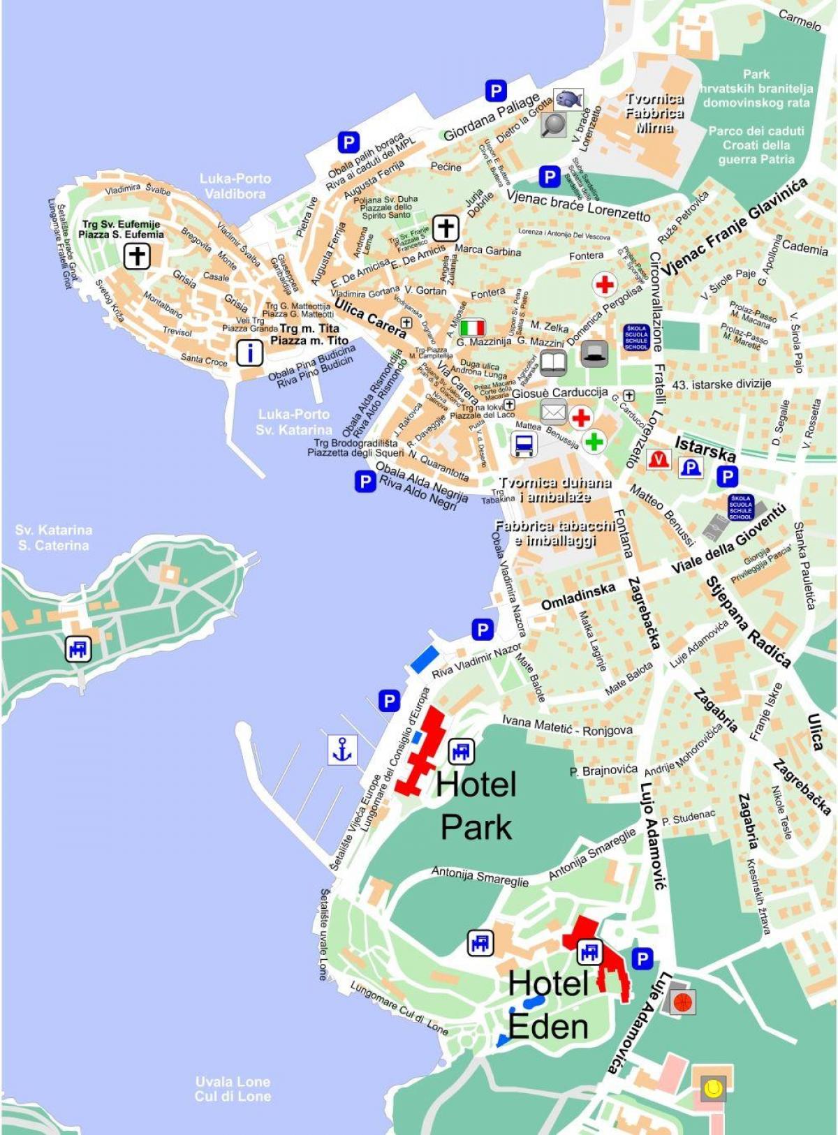 mappa di rovigno, croazia