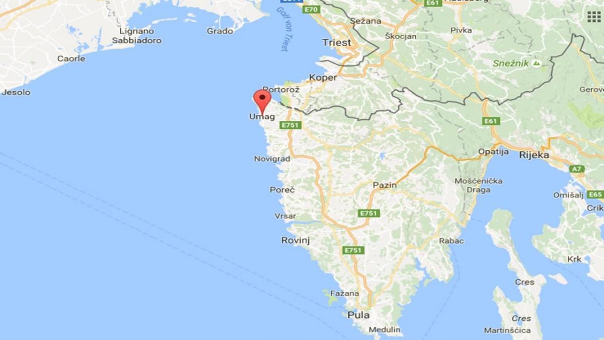 mappa della città di umago croazia