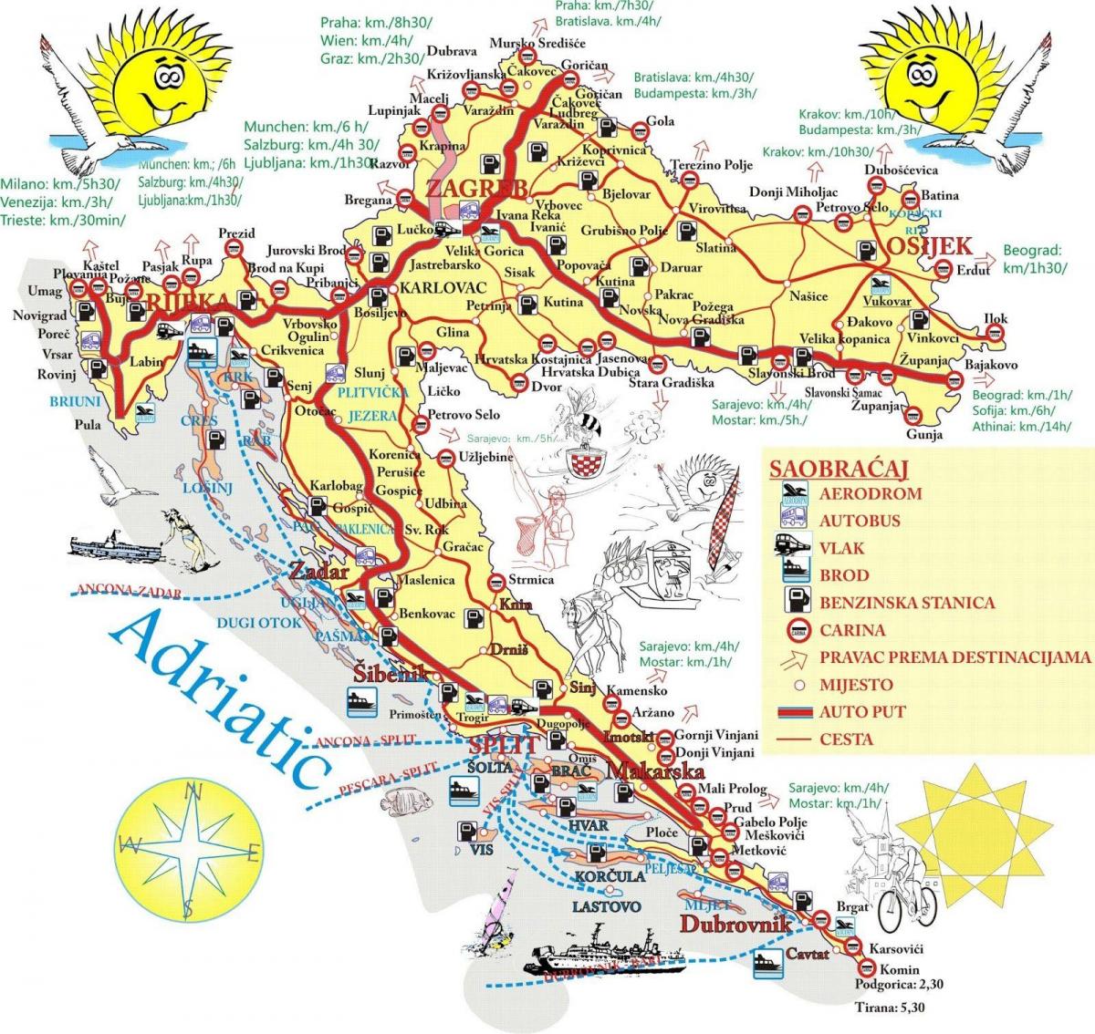 vacanze in croazia destinazioni mappa