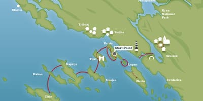 Costa adriatica della croazia mappa