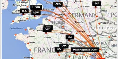 Croatia airlines destinazioni mappa