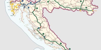 Croato autostrade mappa