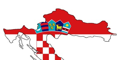 Croazia mappa bandiera