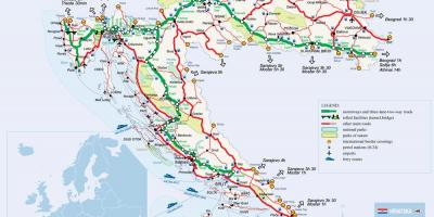 Mappa della croazia treno