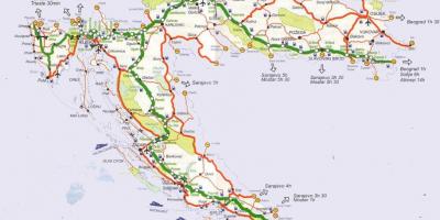 La mappa stradale di croazia
