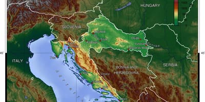 Croazia geografia mappa