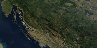Mappa della croazia satellitare