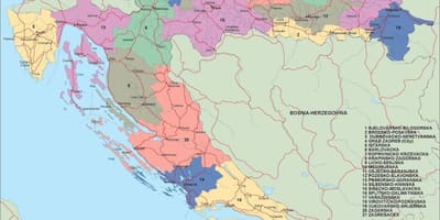 Mappa della croazia mappa vettoriale