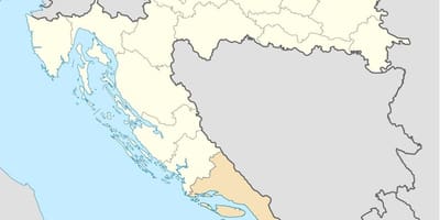Mappa di dalmazia, croazia 