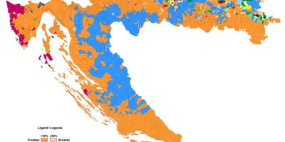 Mappa etnica mappa della croazia