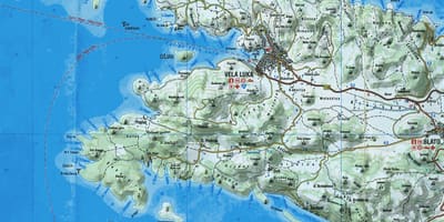 Mappa di korcula, croazia