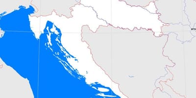 Croazia contorno mappa