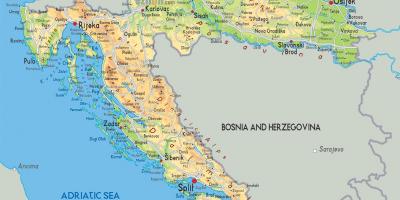 Croazia nella mappa