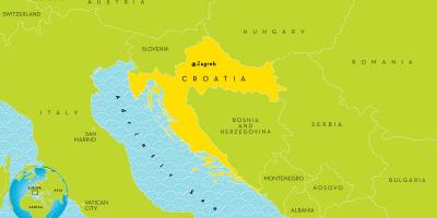 Mappa della croazia e dintorni