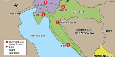 Mappa di opatija, croazia