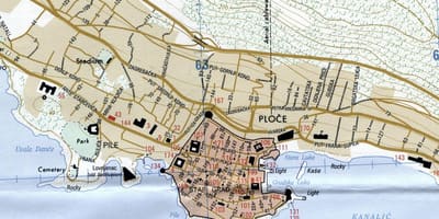 Mappa di fiume (rijeka) in croazia