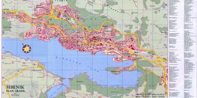 Mappa di sibenik, croazia